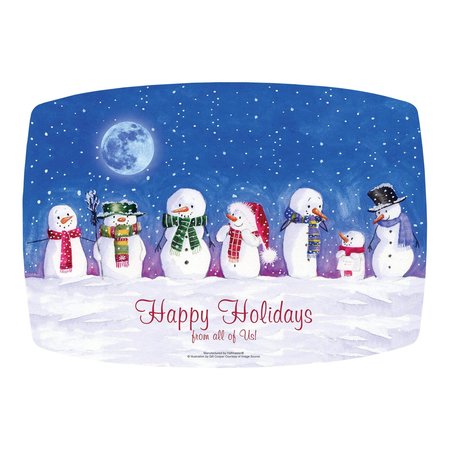 HOFFMASTER 10" x 14" Snowman Greeting Paper Placemats 1000 PK 311098